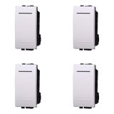 IXTRIMA Eenpolige knop 1P 10A compatibel Bticino Livinglight kleur wit - set 4 stuks