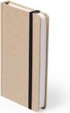 Merkloos A6 schrift harde kaft - 3x - zwart elastiekje - notitieboekje - opschrijfboekje - 100 blanco paginas