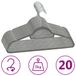 VidaXL 20-delige kledinghangerset anti-slip fluweel grijs