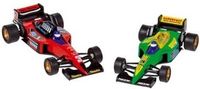 Goki Raceauto's speelgoed set - 2x stuks - Formule 1 racewagens - 10 cm - Metaal - Multi