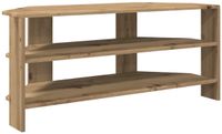 vidaXL Meuble d'angle pour TV 100 x 40,5 x 45 cm Chêne artisanal Bois travaillé