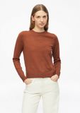 s.Oliver Gebreide trui met ronde hals voor dames - terracotta