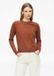 s.Oliver Gebreide trui met ronde hals voor dames - terracotta