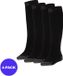 Apollo Skisokken Unisex - Badstof zool - Zwart - 46/48 - 4-Pack