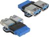 Delock Adapter USB 3.0 Pin Header Buchse-2x USB 3.0 Buchse