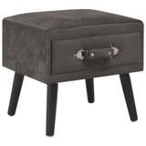 VidaXL Nachtkastjes - Set van 2 - Fluweel Grijs - 40x35x40 cm