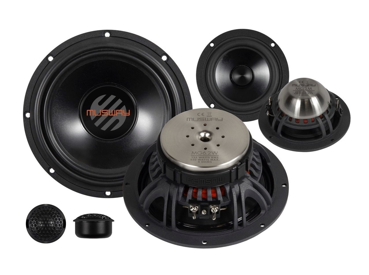 Musway ML6.3A - Luidspreker set - 16,5 cm - 3-Weg compo - 100 watts RMS