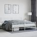 Maison Exclusive - Lit cadre avec tête et pied de lit en métal blanc 200x200 cm