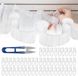 OEM Shenzhen Haorui Industrial Technology Co., Ltd. Gordijnband met haken - Wit - 7 cm x 290 cm - Polyester