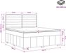 vidaXL Boxspringbed met matras Lichtgrijs 140 x 200 cm Stof