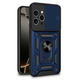 Cool Beschermhoesje voor iPhone 16 Pro, hard shell, marineblauw