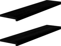 vidaXL Traptreden 2 st 110x25x2 cm massief eikenhout donkerbruin