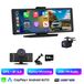 Hexinex module d'adaptateur sans fil Carplay et Android Auto avec fonctionnalité écran partagé, dashcam 4K et commande vocale