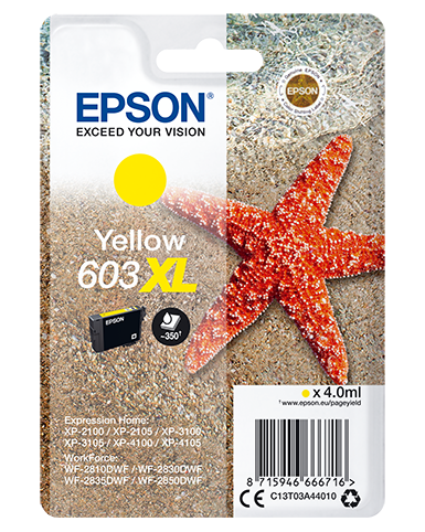 Epson Singlepack Yellow 603XL Ink single pack / geel