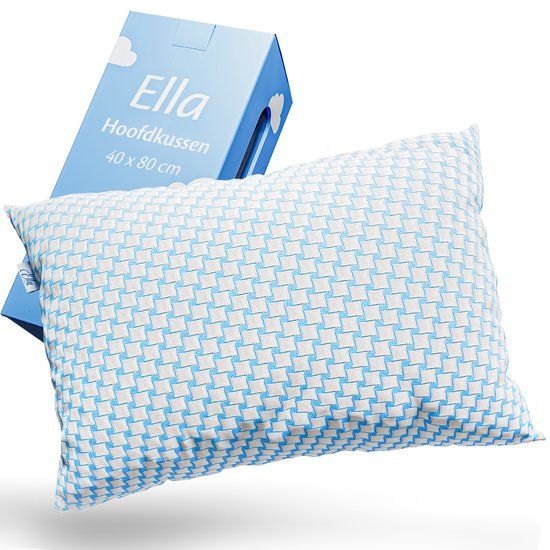Ella Sleeps Ergonomisch Hoofdkussen - 40x80 CM - Traagschuim - Anti-allergie - Neksteun