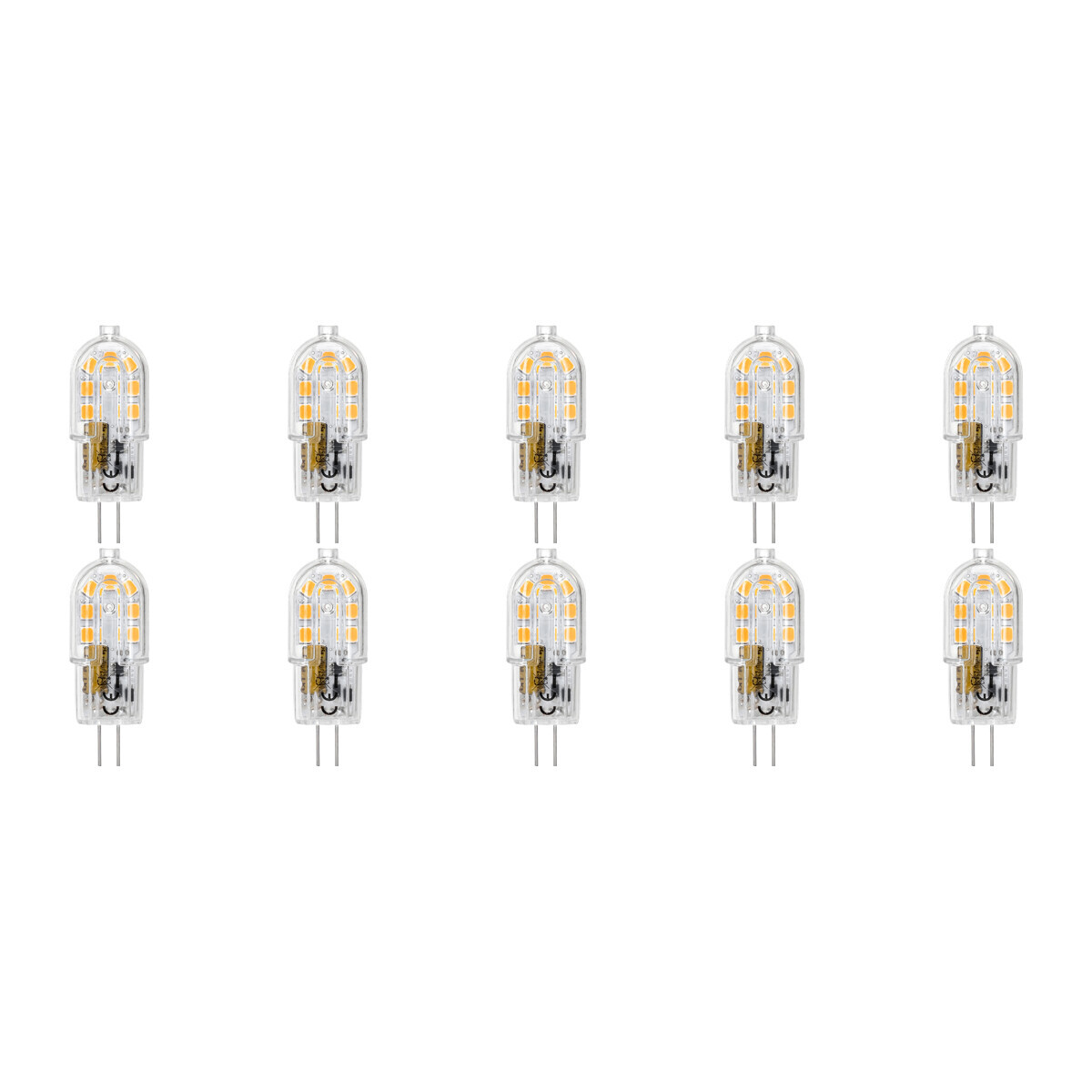 Velvalux Voordeelpak LED Lamp 10 Pack - G4 Fitting - Dimbaar - 2W - Helder/Koud Wit 6000K - Transparant | Vervangt 20W