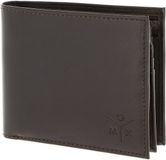 oxmox Leren portemonnee Leather RFID Protect Querscheinbörse Ox 2.0 Embossed Brown donkerbruin