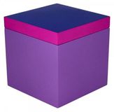 Gift Company Boîte de rangement Neo, carré, bleu foncé/violet (13x13x13 cm)