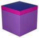 Gift Company Boîte de rangement Neo, carré, bleu foncé/violet (13x13x13 cm)