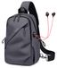 Sac bandoulière léger pour hommes et femmes, gris