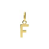 Lucardi Dames 14 karaat gouden letter hanger alfabet - Hanger - Goud