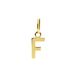 Lucardi Dames 14 karaat gouden letter hanger alfabet - Hanger - Goud
