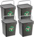 Plasticforte Opbergbox - 4x stuks - kunststof - met deksel - grijs - 5 L - 20 x 17 x 23 cm