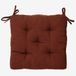 Madam Stoltz stoelkussen 45x45cm 100% katoen rood gestreept