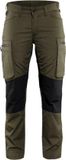 Blåkläder Dames Service werkbroek Stretch 7159-1845 - Vrouwen - Groen/Zwart - 32