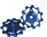 XLC jeu de roues de dérailleur bleu alu fraisé