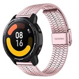 Strap-it roestvrij stalen band - rosé pink - Geschikt voor Xiaomi Watch S1
