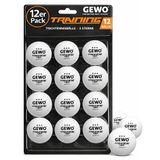 GEWO Training 40+ tafeltennisballen, 3 sterren, 12 stuks, wit