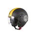 Eole Casque Jet New Standard Noir & Jaune, Taille S (55-56cm)