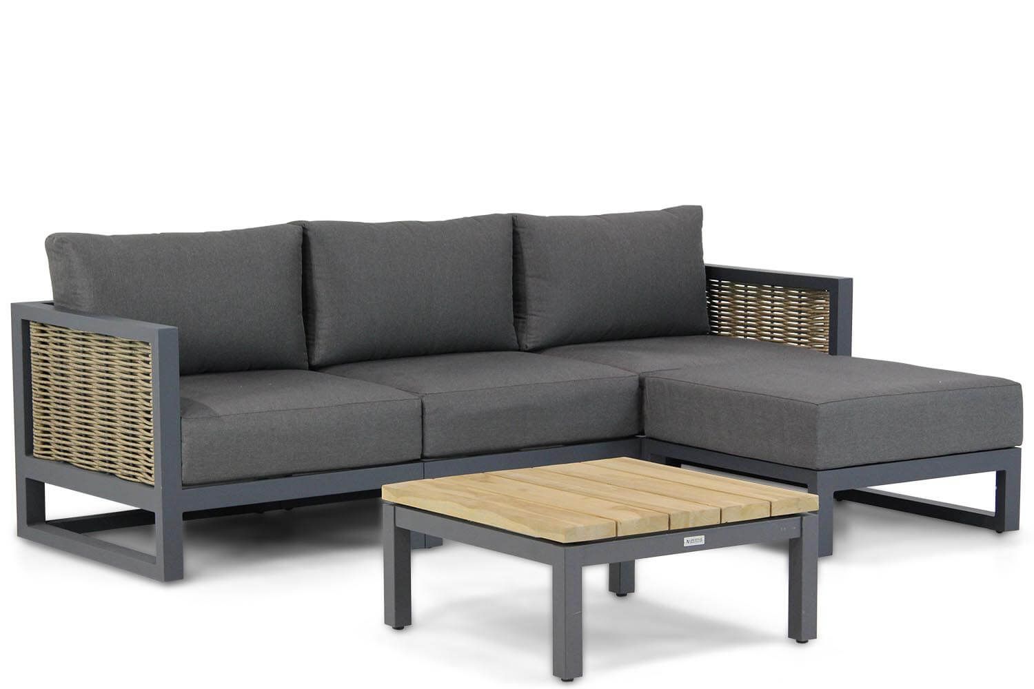 Santika Furniture Salviano/Riviera 75 cm chaise longue loungeset 5-delig