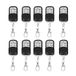 Leyf 10 stuks afstandsbediening garagedeur 433 MHz, afstandsbediening universeel de portail, 4 kanalen, compatibel met 433 MHz frequentiecode, handzender, eenvoudige instelling, garagedeuropener