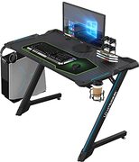 Selsey Corli - Gaming bureau - zwart - met usb poort - met RGB LED's – modern