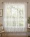 Tissu jacquard, blanc, 180 cm de large, infroissable, translucide, adapté pour salon, chambre et salle à manger