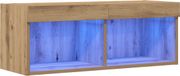 vidaXL Meuble TV 80 x 30 x 30 cm chêne artisanal