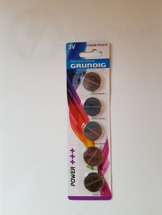 Grundig Lithium batterij CR2430 - 5 pack - 8711252538983