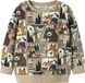 NAME IT - NMMOSWALDY LS NREG SWEAT BRU BOX - Jongens - Sweaters - Maat 92 - Katoen/Elastaan - Lichtbruin