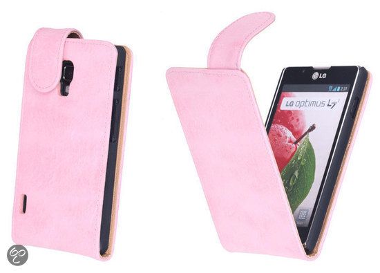 Best Cases Vintage Light Pink Flipcase LG Optimus L7 2 P710 - 8718883005341