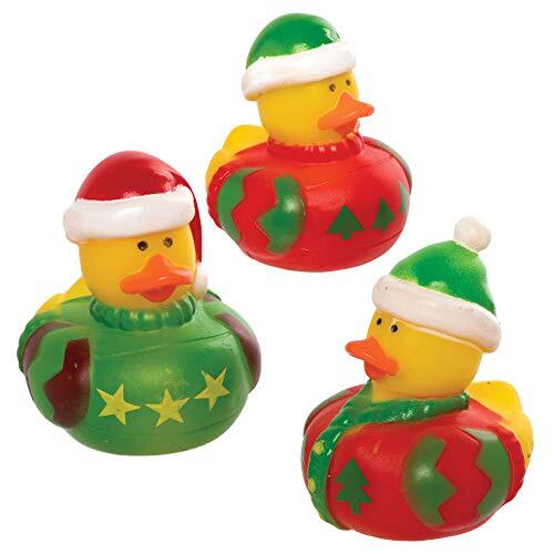 Baker Ross AX372 Kerst Elf Bad Eendjes - Pak Van 6, Nieuw Speelgoed Voor Kinderen, Ideale Kous Of Feestzak Vuller Voor Kinderen