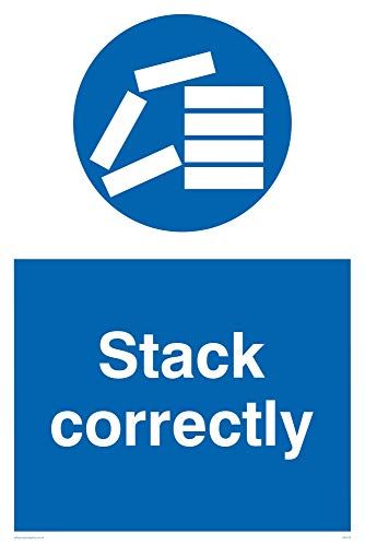 Viking Signs "Stack Correctly" Sign - Vinyl - 600 x 400 mm