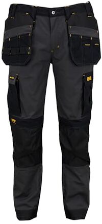 DEWALT Albany Cargobroek voor heren, slim fit, Pro-Stretch Rip Stop Holster, grijs/zwart, 38W / 33L, Grijs/Zwart