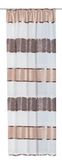 Home fashion trekband sjaal dwarsstrepen, polyester, cappuccino, 245 x 140 cm