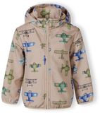 Minoti softshell zomerjas jongens met vliegtuigprint - met capuchon