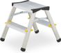 Merkloos Dubbele trap inklapbaar - 2 treden - Huishoudtrap - 150 kg - Aluminium - Zilver
