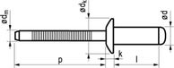 Masterfix blindklinknagel 4,8x10mm RVS (Per 500 stuks)
