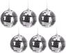 Merkloos / Sans marque Kerstbal - 6x - discobal - zilver - D10 cm - piepschuim/glas - spiegelbol - kerstversiering