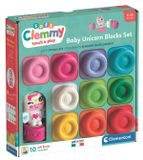 Soft Clemmy 17630 Bloc de construction - 10 blocs de construction souples pour enfants à partir de 6 mois - Figure de fantaisie - Lavable et non toxique